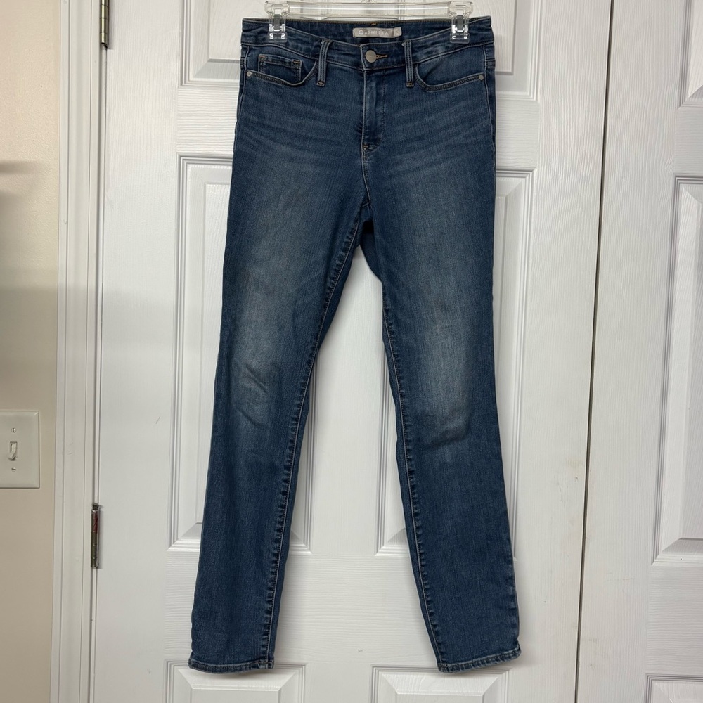 Athleta Sculptek Slim Leg Denim Jeans Sz 4